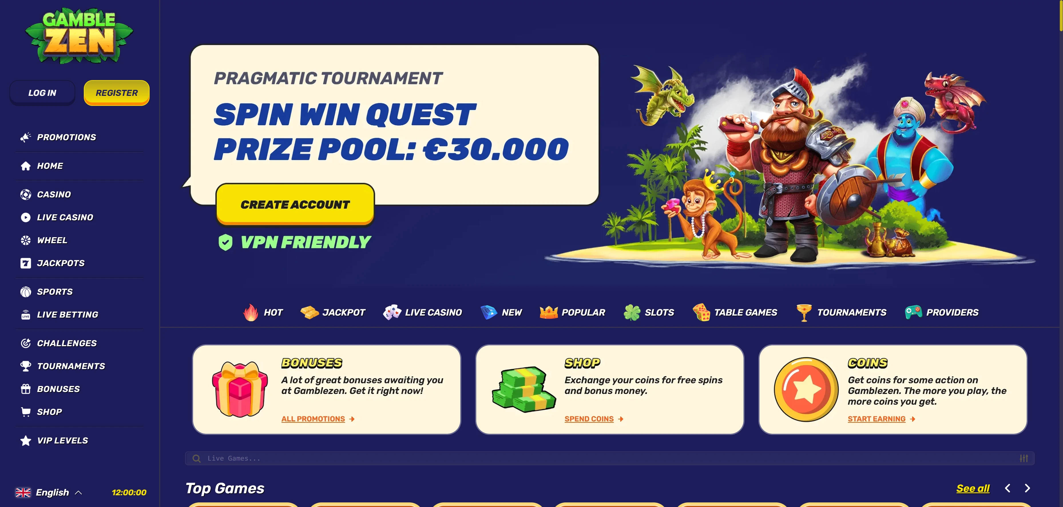 Gamblezen Casino Tablet App Preview