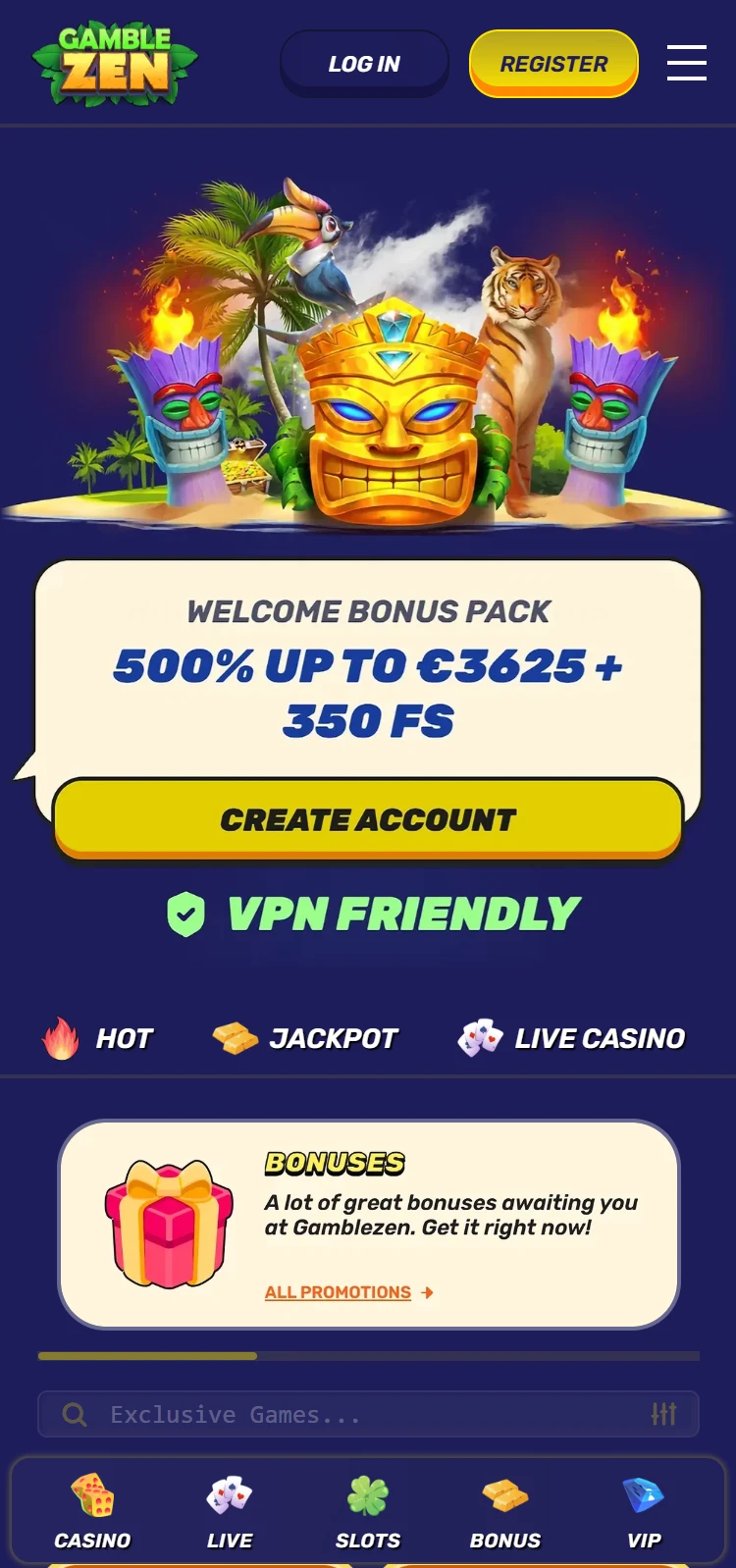 Gamblezen Casino Smartphone App Preview